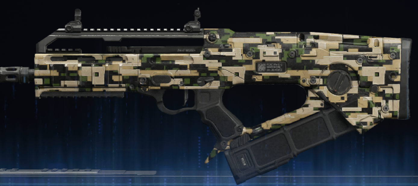 Rendu du camouflage Forêt numérique sur VX Compact